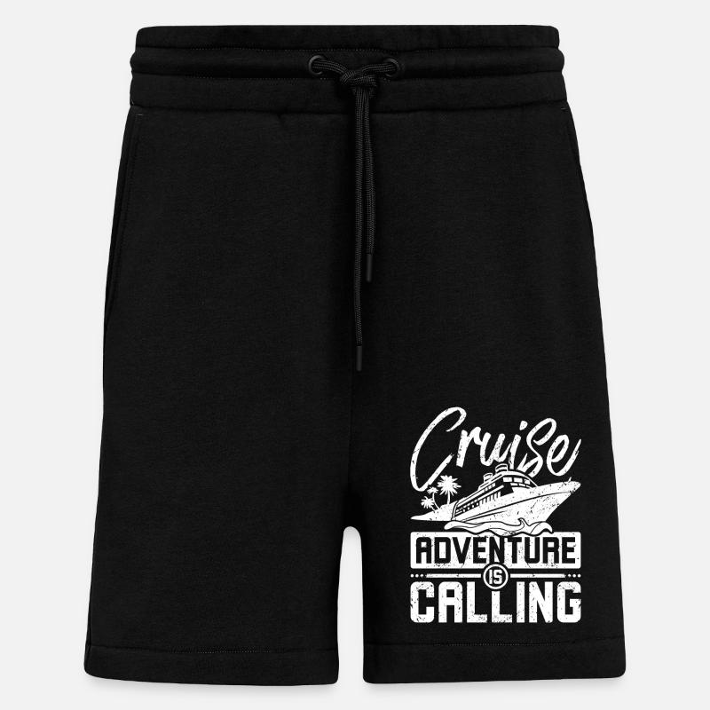 L’aventure de croisière vous appelle - Short bio décontracté fabriqué en UE - SOLID BLACK