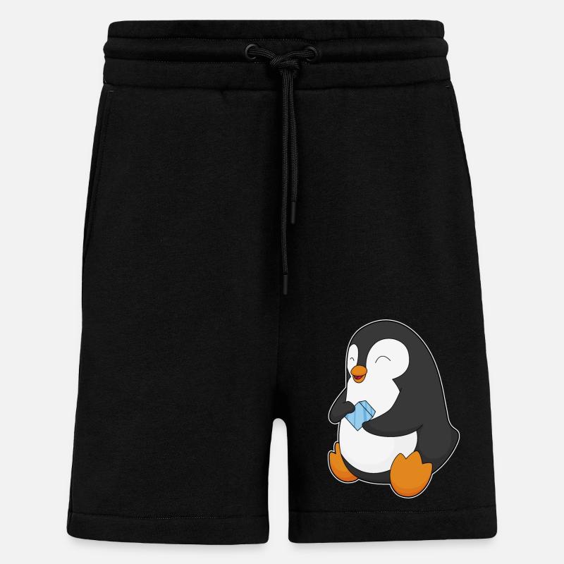 Penguin - Short bio décontracté fabriqué en UE - SOLID BLACK