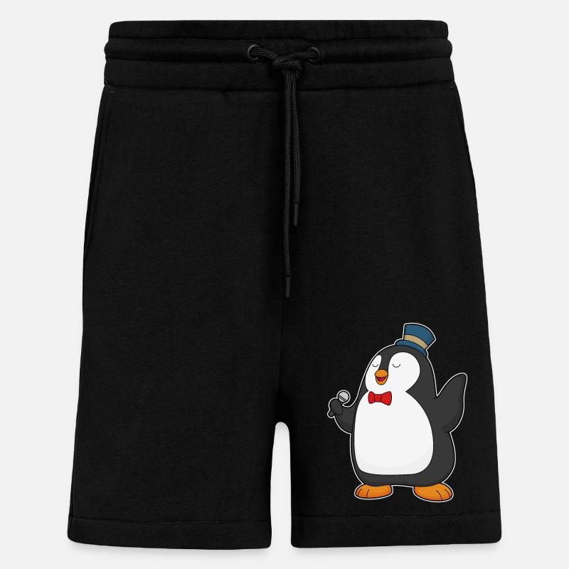 Penguin Singer Microphone - Short bio décontracté fabriqué en UE - SOLID BLACK