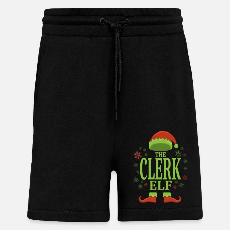 Greffier elfe de Noël - Short bio décontracté fabriqué en UE - SOLID BLACK