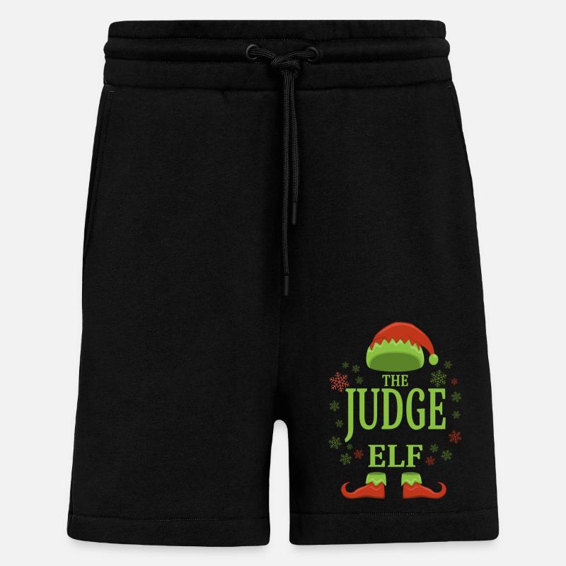 Juge Elfe de Noël - Short bio décontracté fabriqué en UE - SOLID BLACK