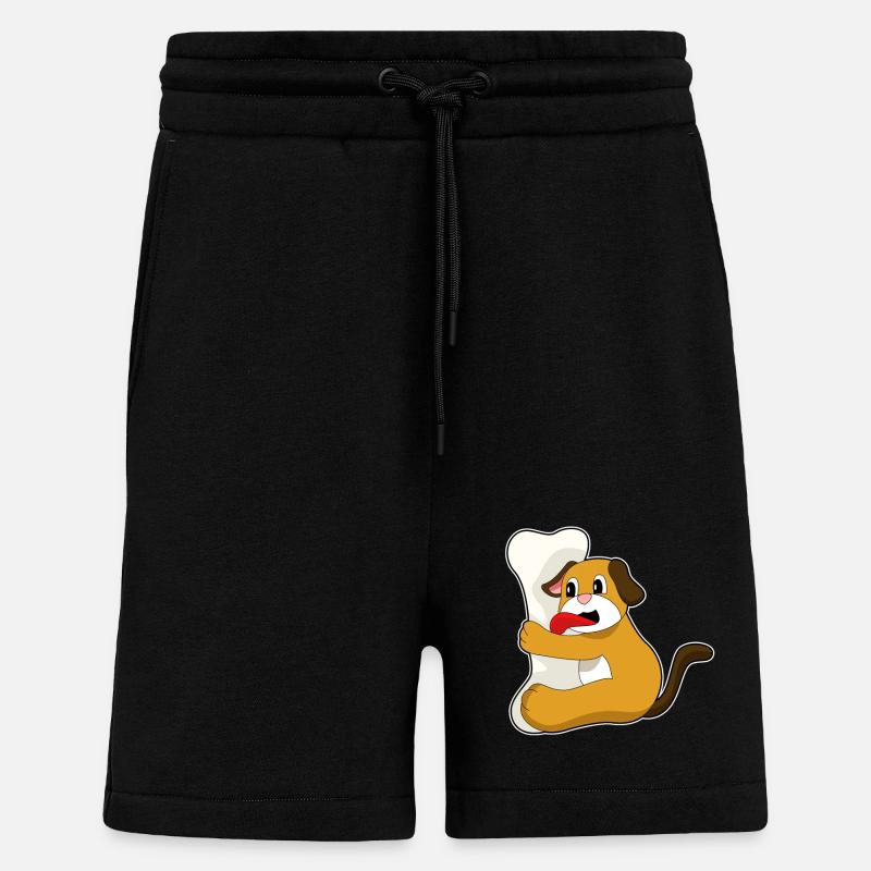 Hund Knochen - Shorts - made by SPREAD - SOLID BLACK
