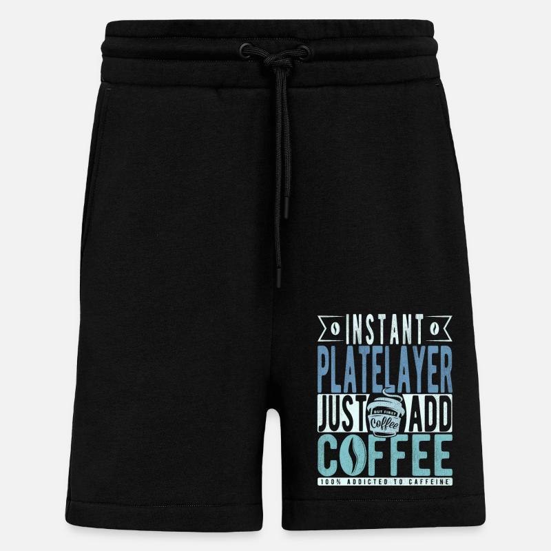 Platzlitzer café dicton - Short bio décontracté fabriqué en UE - SOLID BLACK