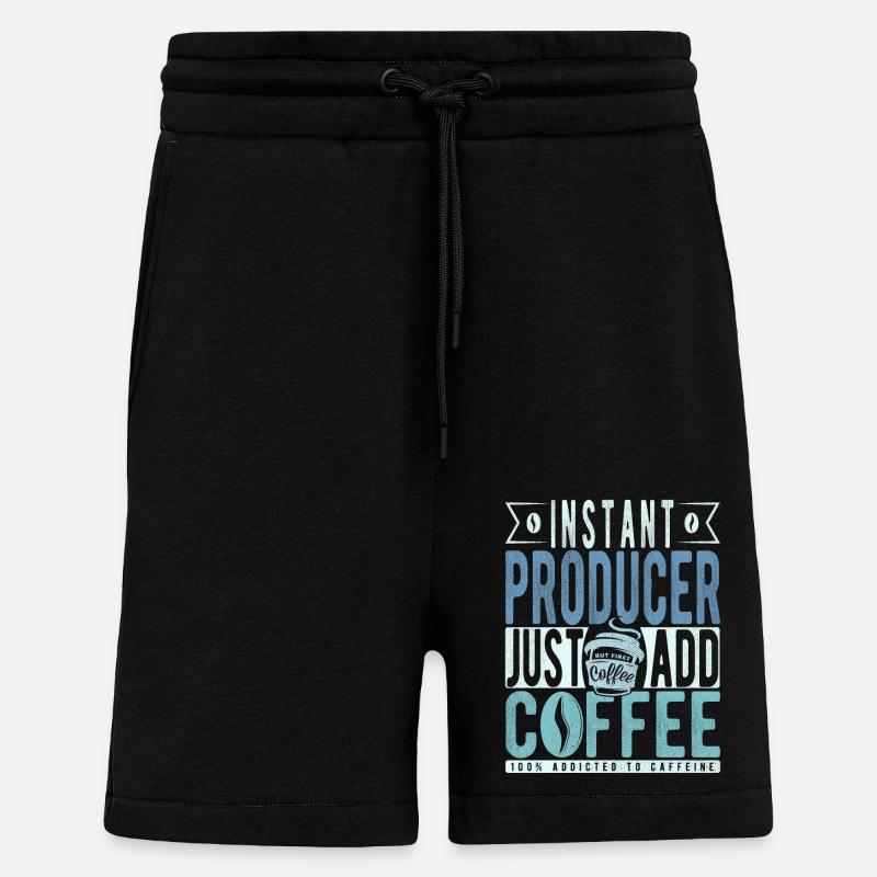 Hersteller Kaffee Spruch - Shorts - made by SPREAD - SOLID BLACK