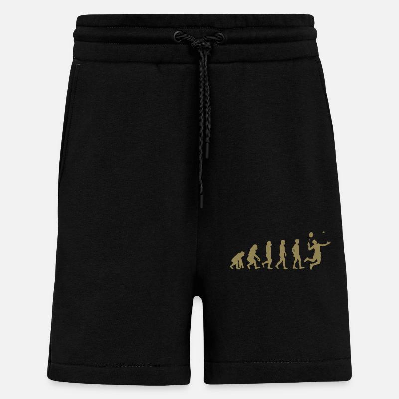 Cadeau Badminton Evolution - Short bio décontracté fabriqué en UE - SOLID BLACK