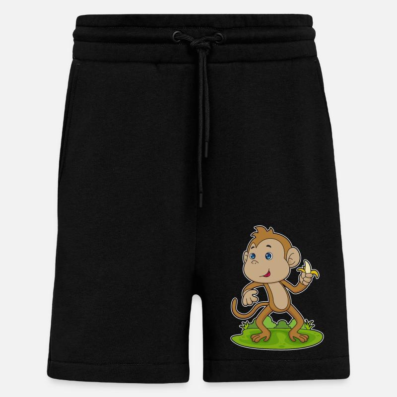 Affe Banane - Shorts - made by SPREAD - SOLID BLACK