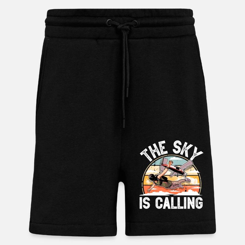 Skydiving Parachuting Parachute - Shorts - made by SPREAD - SOLID BLACK