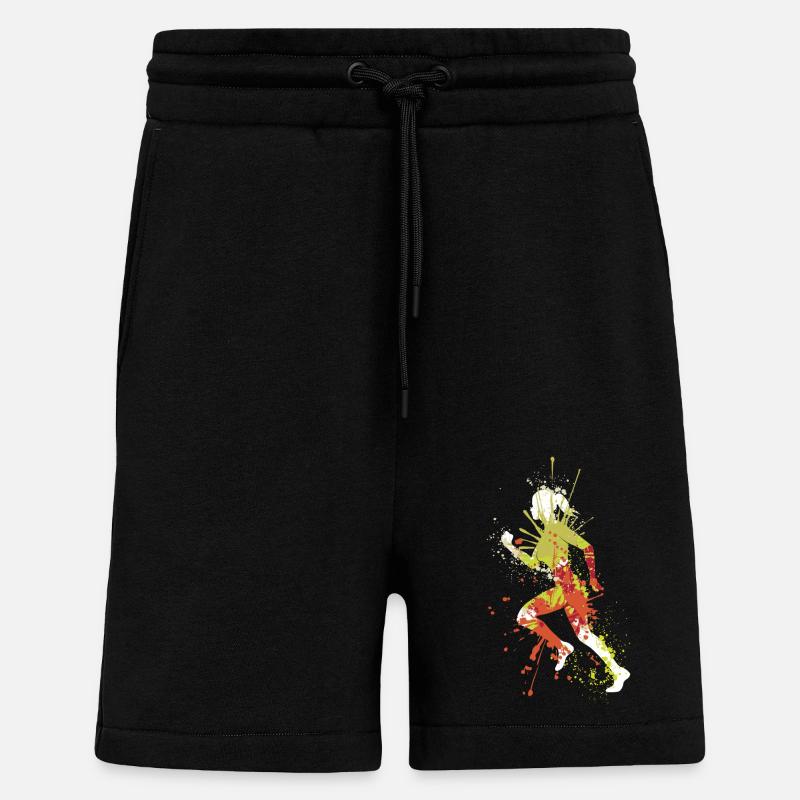 Splash Running Jogging Girl - Short bio décontracté fabriqué en UE - SOLID BLACK