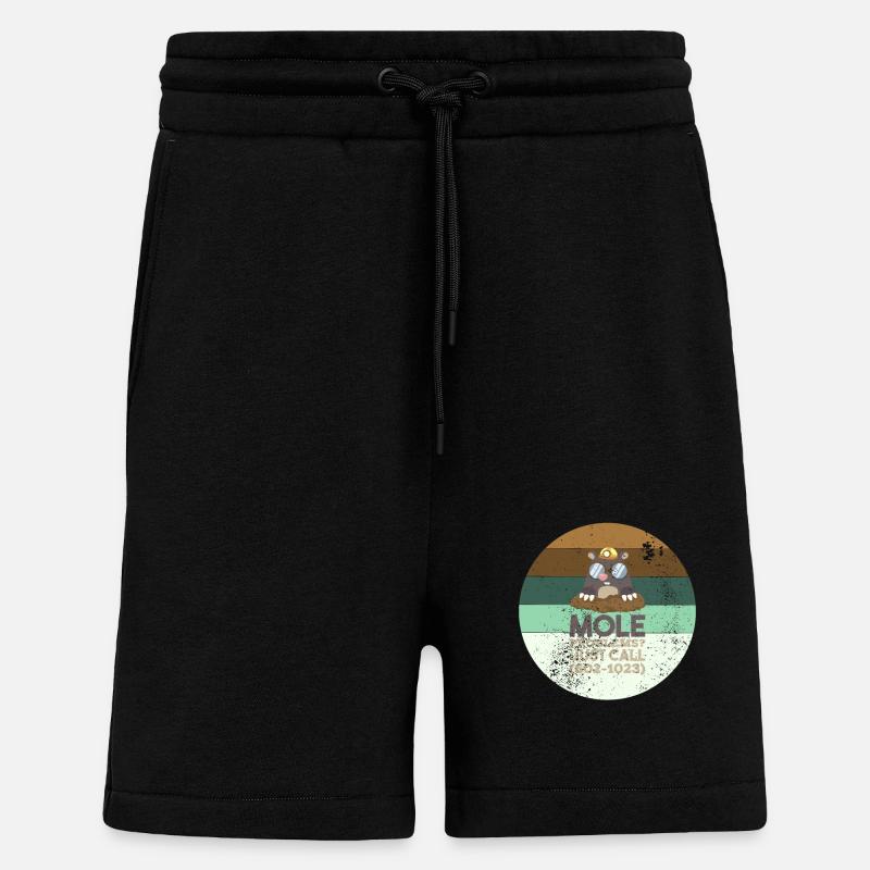 Chemistry Mole Problems - Shorts - made by SPREAD - SOLID BLACK