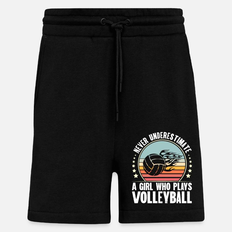 Volley-ball - Short bio décontracté fabriqué en UE - SOLID BLACK