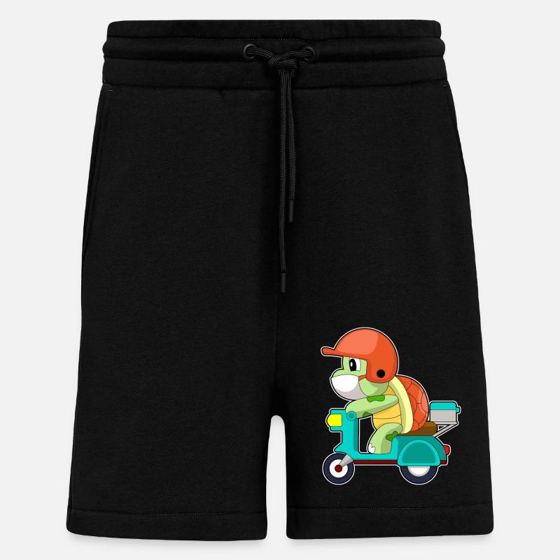 Turtle Scooter - Shorts - made by SPREAD - SOLID BLACK