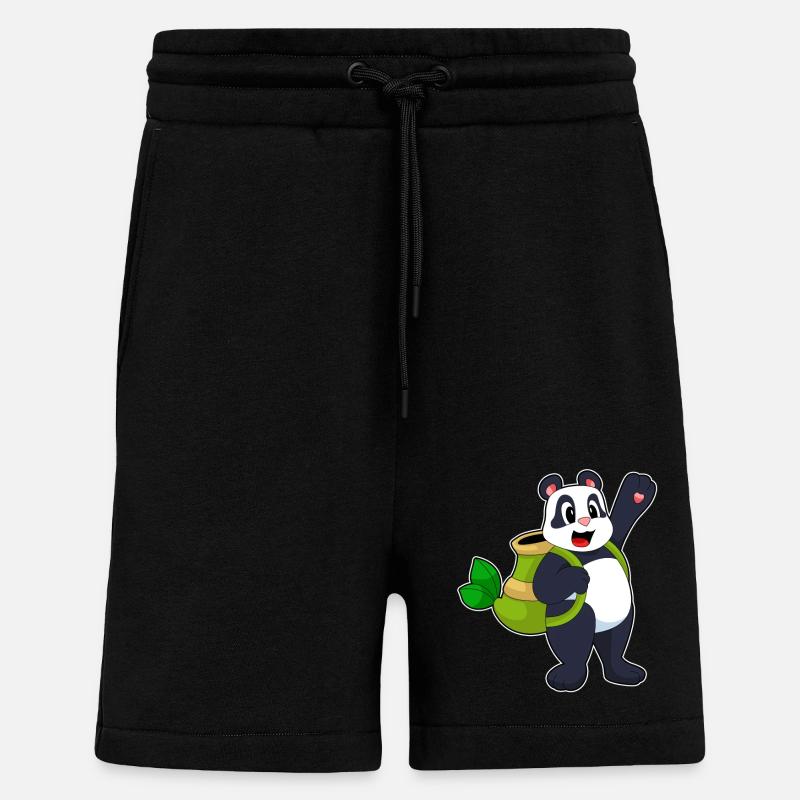 Panda Bamboo Backpack - Shorts - made by SPREAD - SOLID BLACK