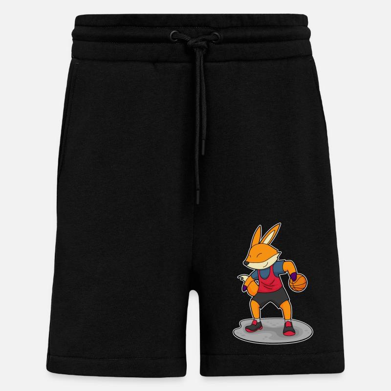 Fuchs Basketteur Basketteur - Short bio décontracté fabriqué en UE - SOLID BLACK