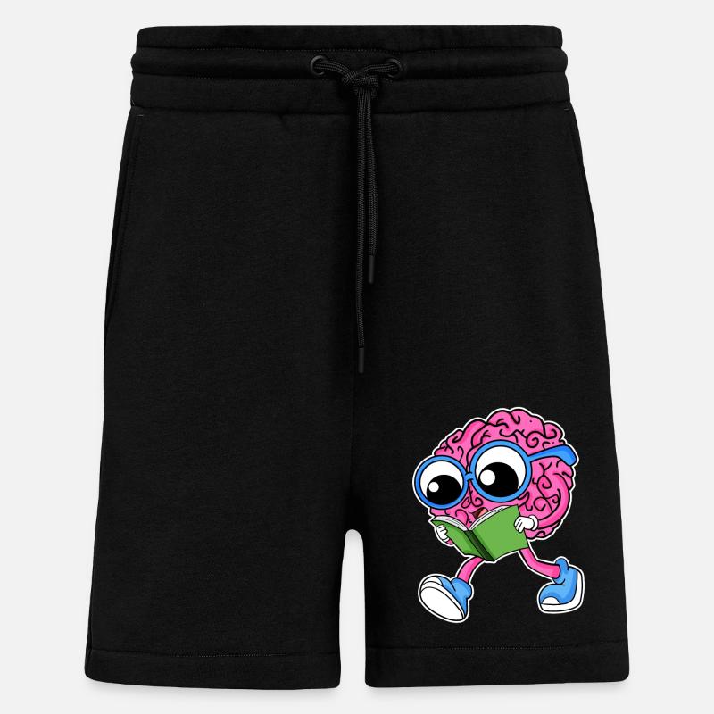 Brain reading - Shorts - made by SPREAD - SOLID BLACK
