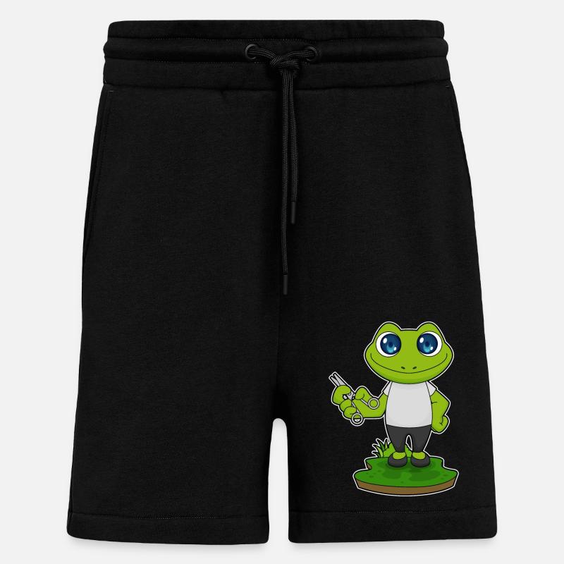 Frog Barber Scissors - Shorts - made by SPREAD - SOLID BLACK