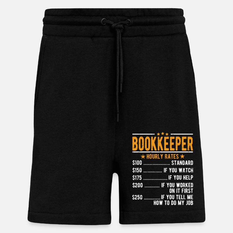 Accountant hourly wage - Shorts - made by SPREAD - SOLID BLACK