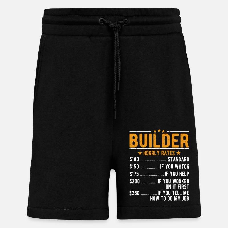 Client hourly wage - Shorts - made by SPREAD - SOLID BLACK