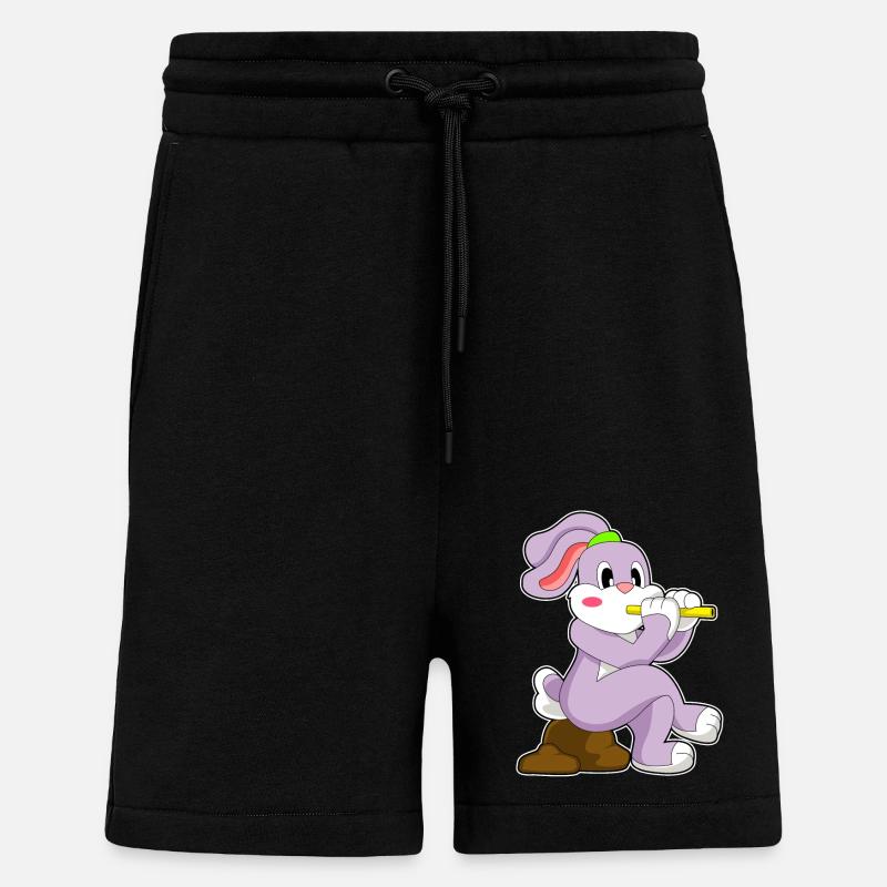 Rabbit Flute Music - Shorts - made by SPREAD - SOLID BLACK