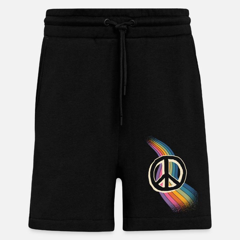 Peacezeichen Friedenszeichen - Shorts - made by SPREAD - SOLID BLACK