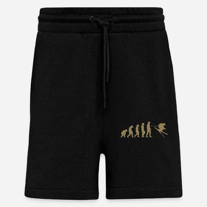 Ski Evolution Tshirt - Shorts - made by SPREAD - SOLID BLACK