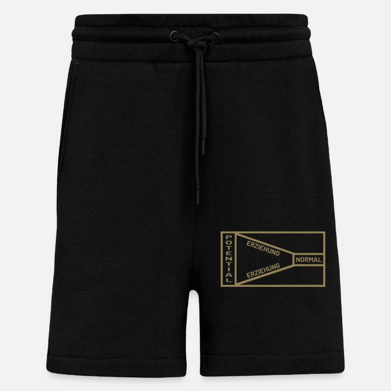 Erziehung Potential Normal Sprüche - Shorts - made by SPREAD - SOLID BLACK