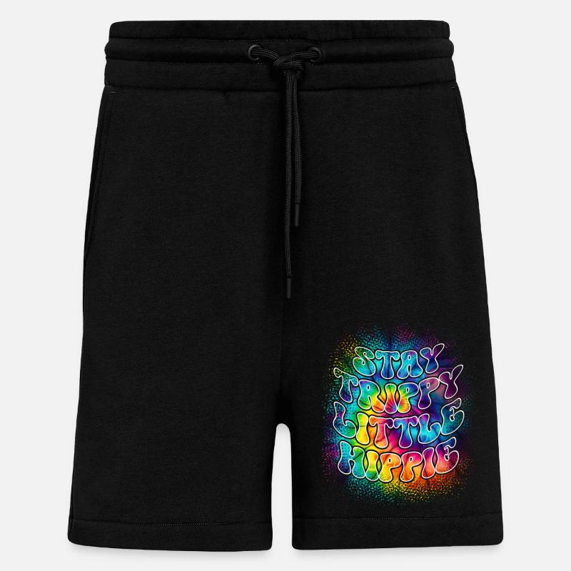 Hippie Peace Tie Dye - Shorts - made by SPREAD - SOLID BLACK