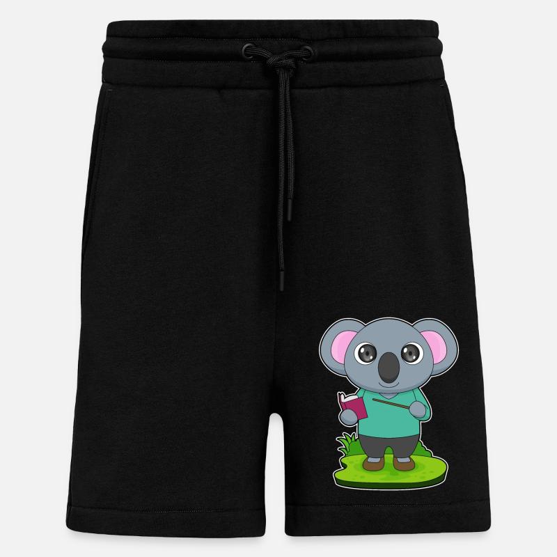 Koala Teacher Pointer - Shorts - made by SPREAD - SOLID BLACK