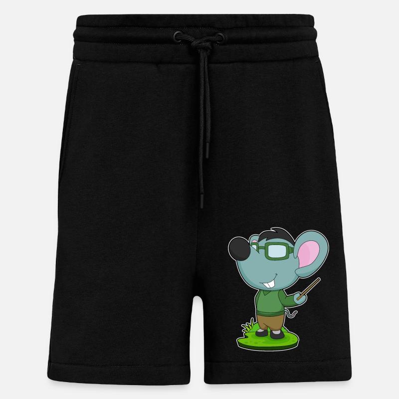 Mouse Teacher Pointer - Shorts - made by SPREAD - SOLID BLACK
