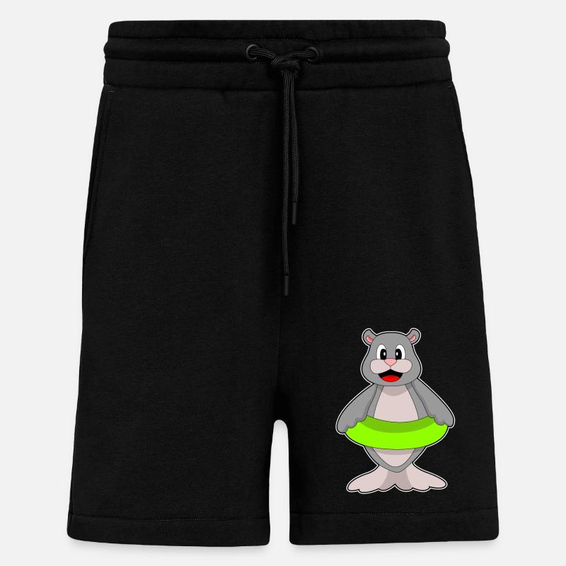 Seehund Schwimmen Rettungsring - Shorts - made by SPREAD - SOLID BLACK