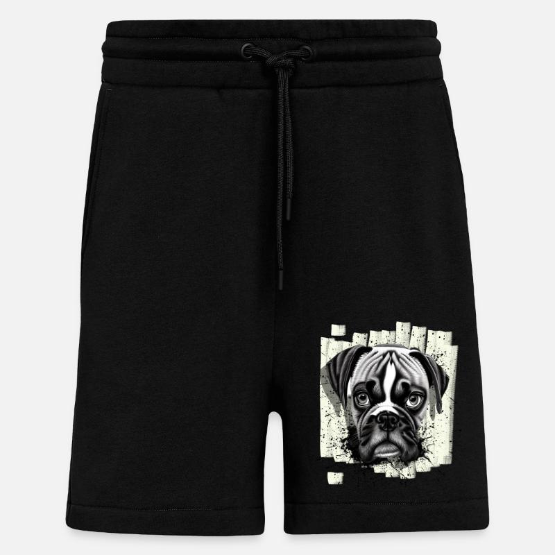 Boxer Dog - Shorts - made by SPREAD - SOLID BLACK