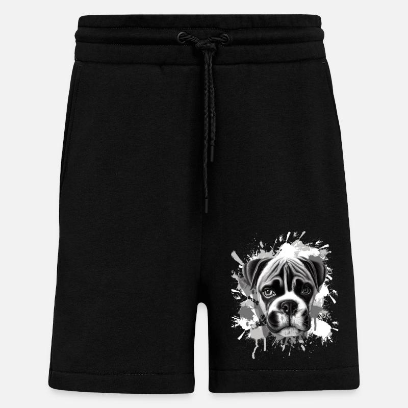 Boxer Hund - Shorts - made by SPREAD - SOLID BLACK