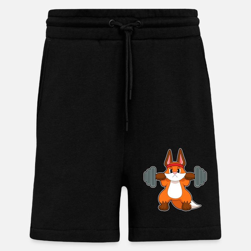 Fox Bodybuilding Barbell - Short bio décontracté fabriqué en UE - SOLID BLACK
