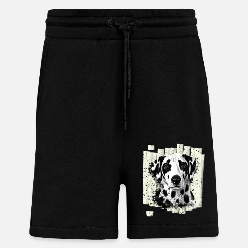 Chien dalmate - Short bio décontracté fabriqué en UE - SOLID BLACK