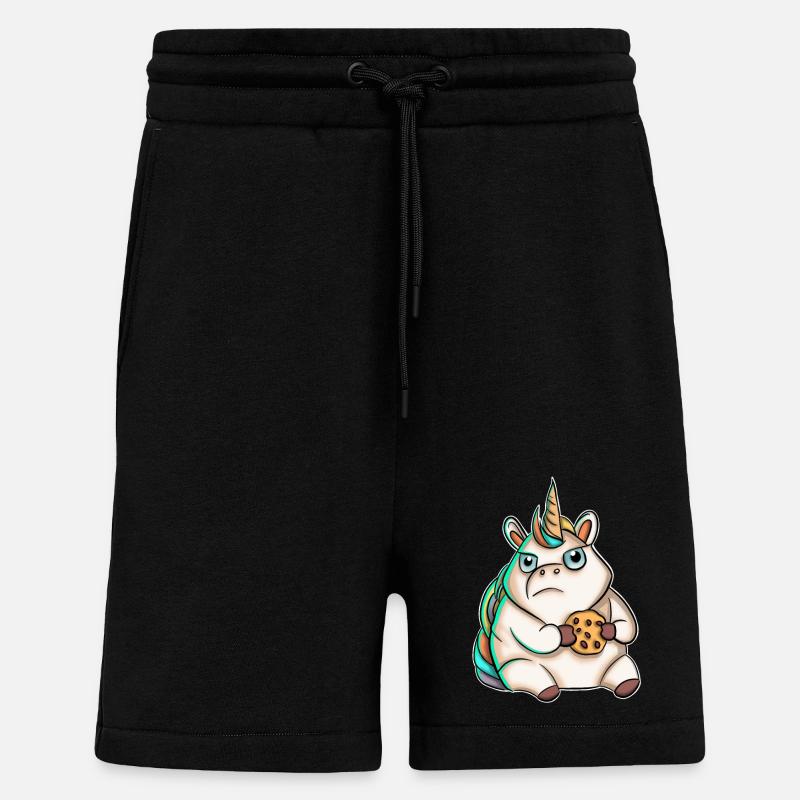 Biscuit licorne - Short bio décontracté fabriqué en UE - SOLID BLACK