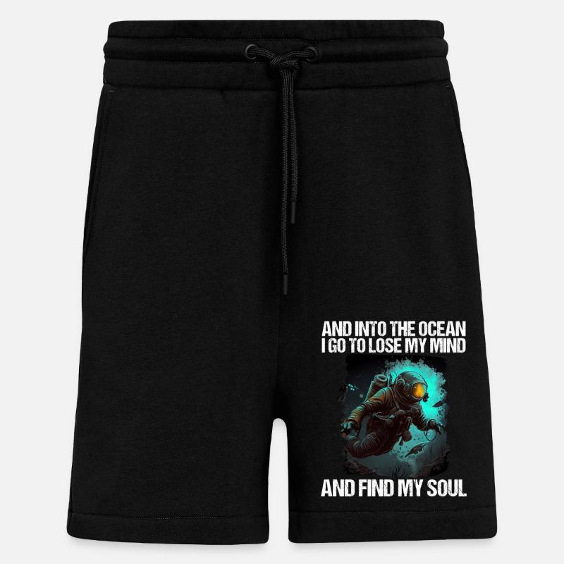 Diving Diver Diver - Shorts - made by SPREAD - SOLID BLACK