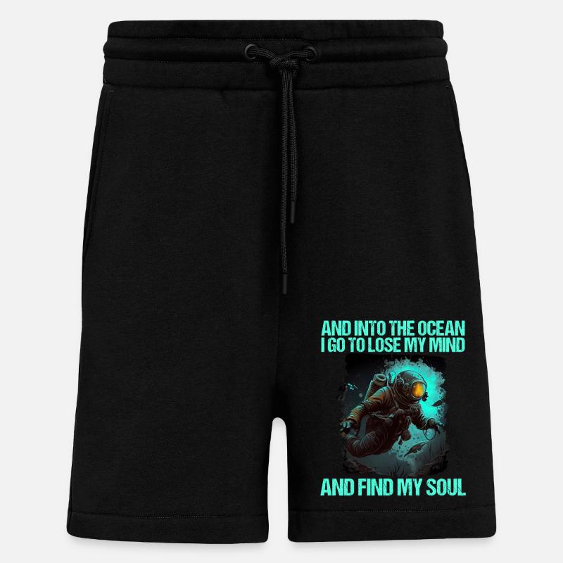 Plongeur plongeur plongeur - Short bio décontracté fabriqué en UE - SOLID BLACK