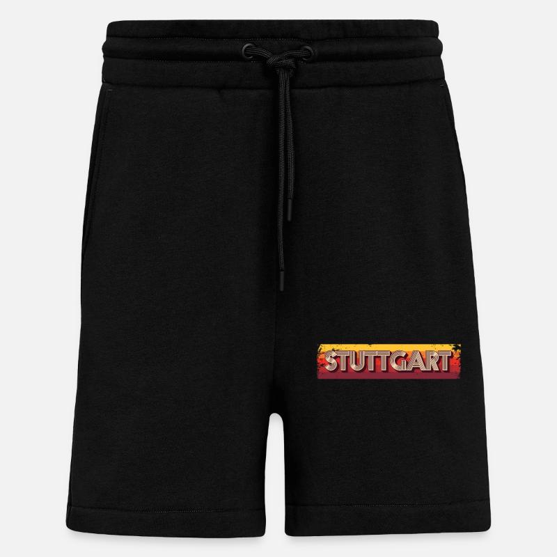 Stuttgarterin Stuttgarterer Stuttgarter - Short bio décontracté fabriqué en UE - SOLID BLACK