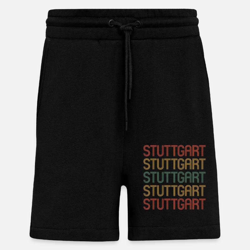 Stuttgartererin Stuttgarterer Stuttgarter - Shorts - made by SPREAD - SOLID BLACK