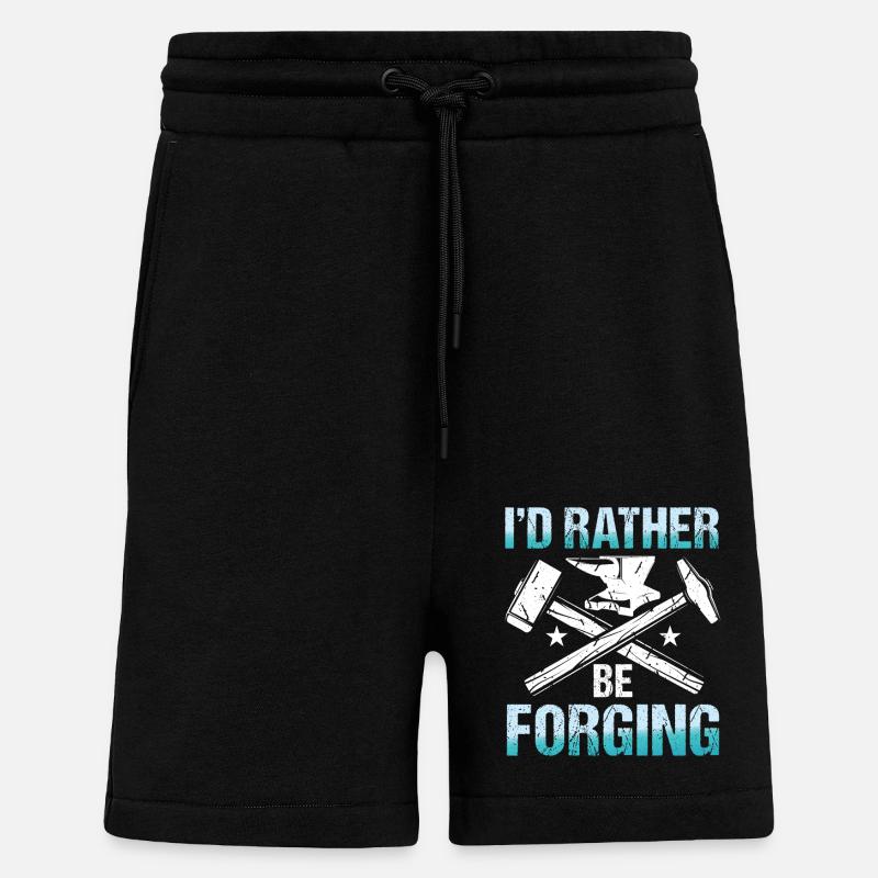 I'd Rather Be Forging - Shorts - made by SPREAD - SOLID BLACK