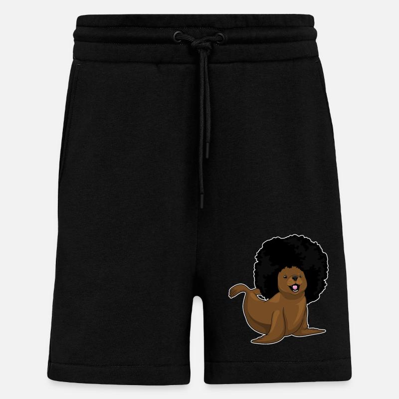 Seal Afro Hair - Short bio décontracté fabriqué en UE - SOLID BLACK