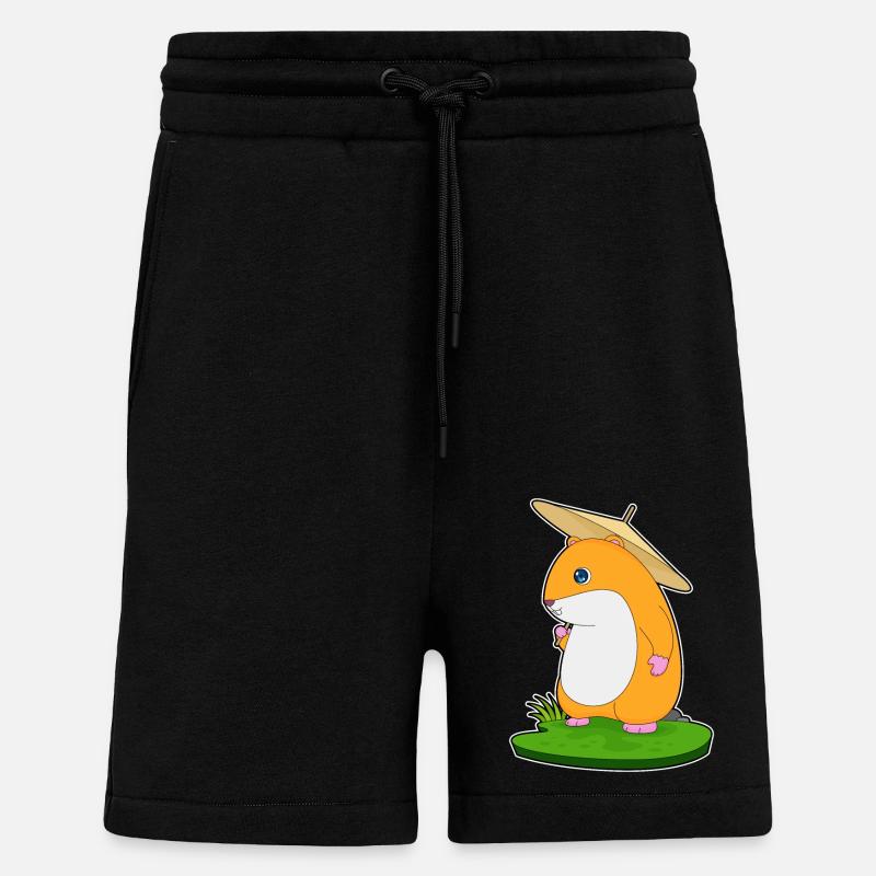 Hamster Rain Umbrella - Shorts - made by SPREAD - SOLID BLACK