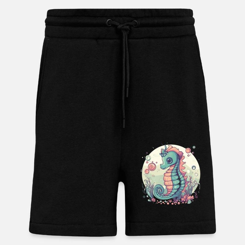 Seepferdchen Unterwasserwelt - Shorts - made by SPREAD - SOLID BLACK