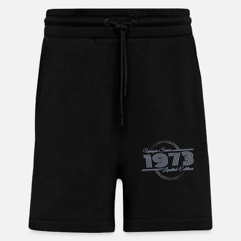 Millésime 1973 Anniversaire Unique Rétro - Short bio décontracté fabriqué en UE - SOLID BLACK