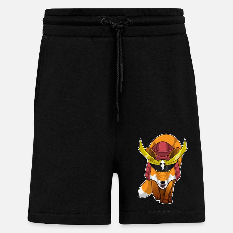 Arts martiaux Fox Samurai - Short bio décontracté fabriqué en UE - SOLID BLACK