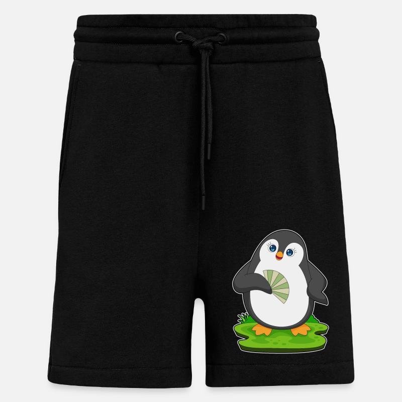 Pinguin Handventilator - Shorts - made by SPREAD - SOLID BLACK