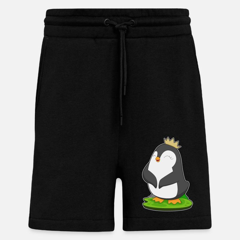 Penguin Queen Crown - Shorts - made by SPREAD - SOLID BLACK