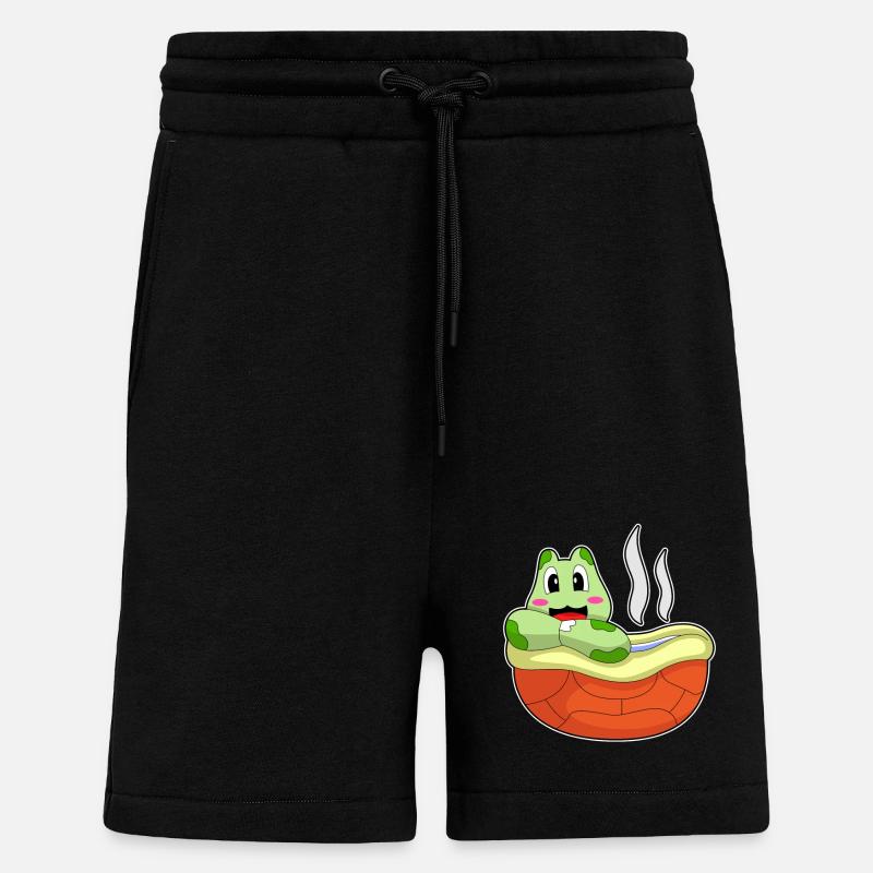 Turtle Bathing Bathtub - Shorts - made by SPREAD - SOLID BLACK