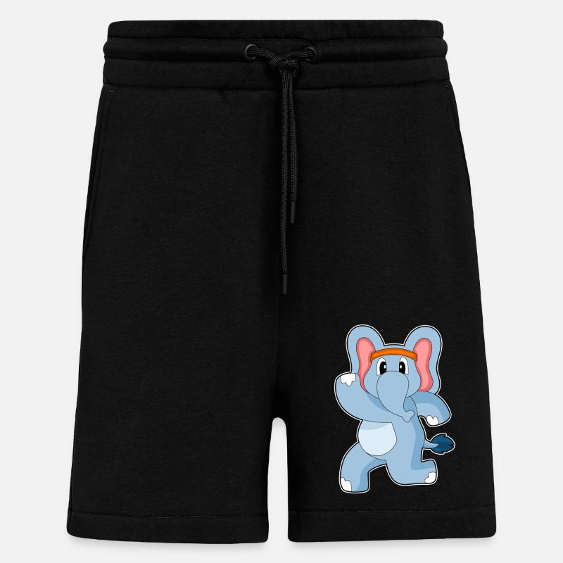 Elephant Jogger Jogging - Shorts - made by SPREAD - SOLID BLACK