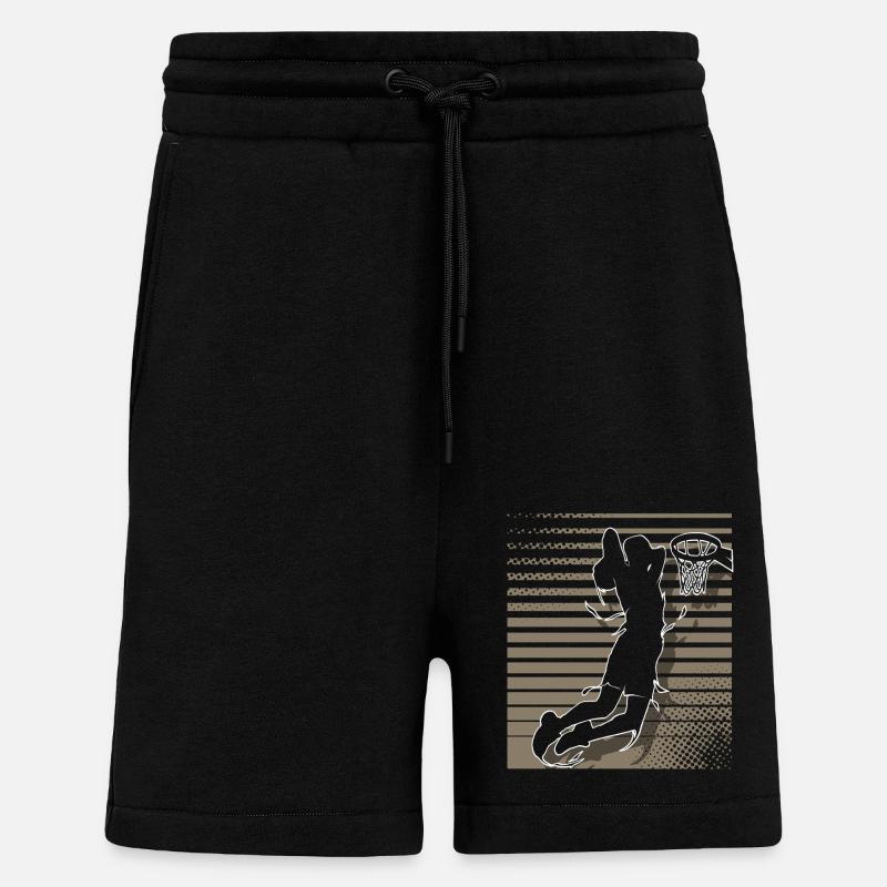 Joueur de basket-ball - Short bio décontracté fabriqué en UE - SOLID BLACK