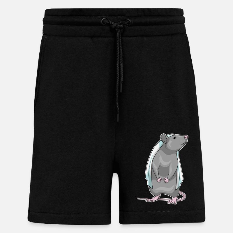 Rat Bride Wedding - Shorts - made by SPREAD - SOLID BLACK